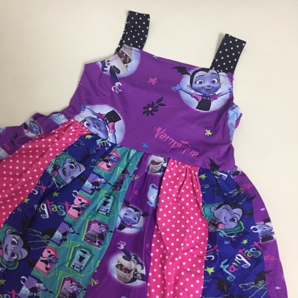 Vampirina Cute Purple Dress Princess Sweet Dress Cute little girls - Picture 5 of 6